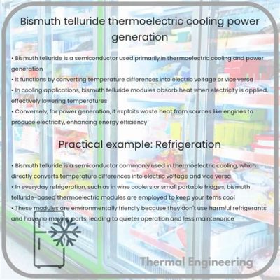 Bismuth Telluride: นวัตกรรมการกักเก็บความร้อนและพลังงานที่ไม่มีที่สิ้นสุด?